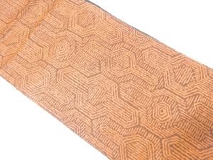 アンティーク　抽象模様織り出し袋帯（着用可）